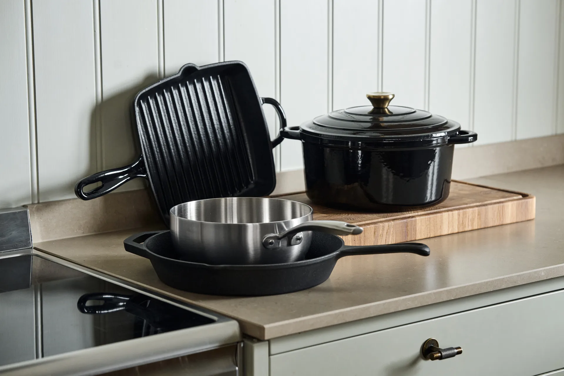 Nordwik grill pan 25x25 cm, Cast iron-black Nordwik