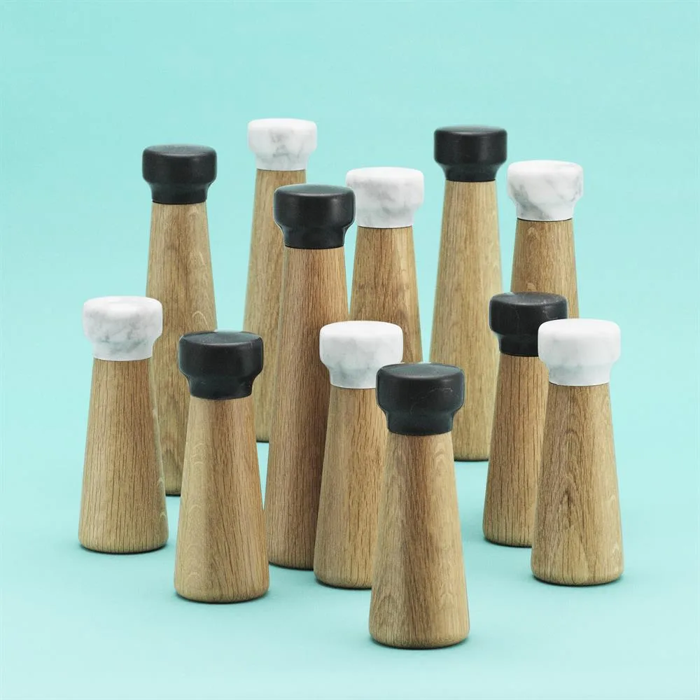 Craft salt mill oak-white marble, small Normann Copenhagen