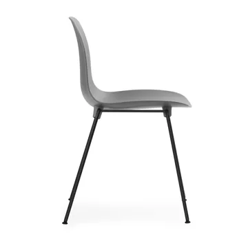 Form Chair stackable chair black legs 2-pack, Grey - Normann Copenhagen