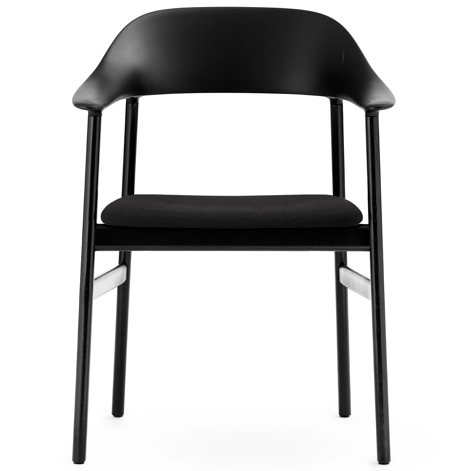 Herit chair arm rest & fabric upholstery black oak, Black Normann Copenhagen