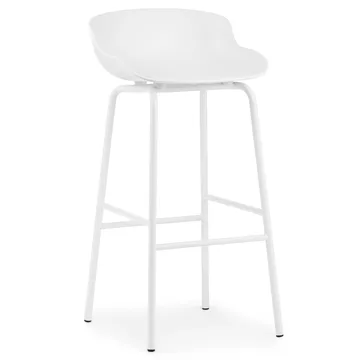 Hyg barstool metal legs 75 cm - White - Normann Copenhagen