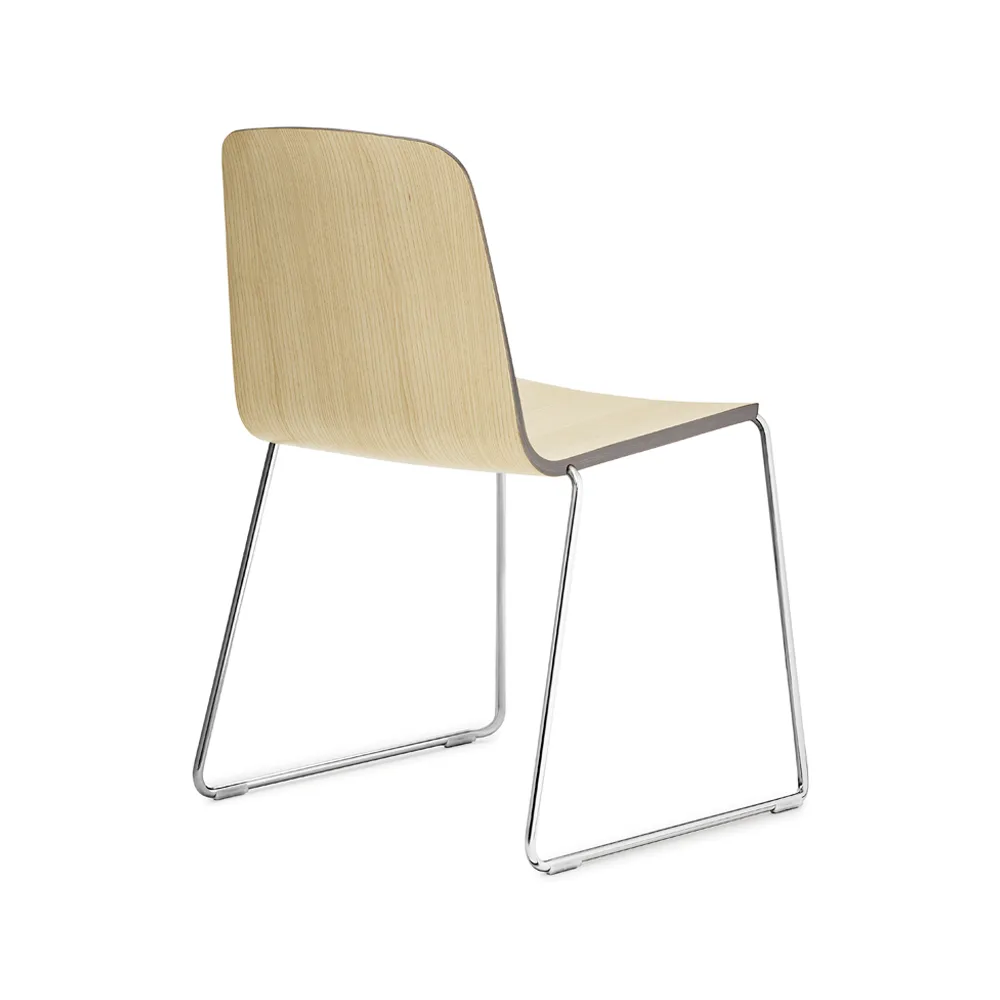 Just chair, Ash, veneer, black edge, black metal stand Normann Copenhagen