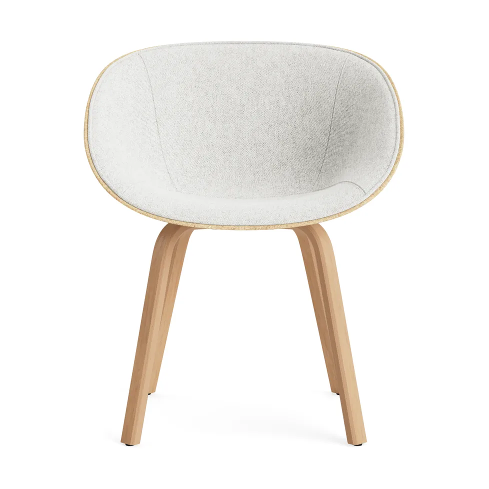 Mat Armchair armchair front upholstered, Hallingdal 110-hemp-beech Normann Copenhagen