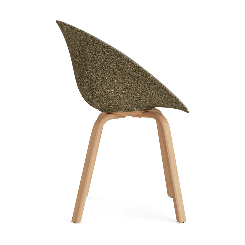 Mat Armchair armchair front upholstered, Remix 133-seaweed-beech Normann Copenhagen
