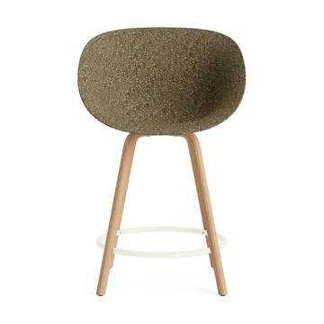 Mat Bar Armchair armchair 65 cm - Seaweed-beech-cream steel - Normann Copenhagen