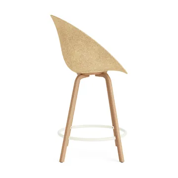 Mat Bar Armchair bar stool 65 cm - Hemp-beech-cream steel - Normann Copenhagen