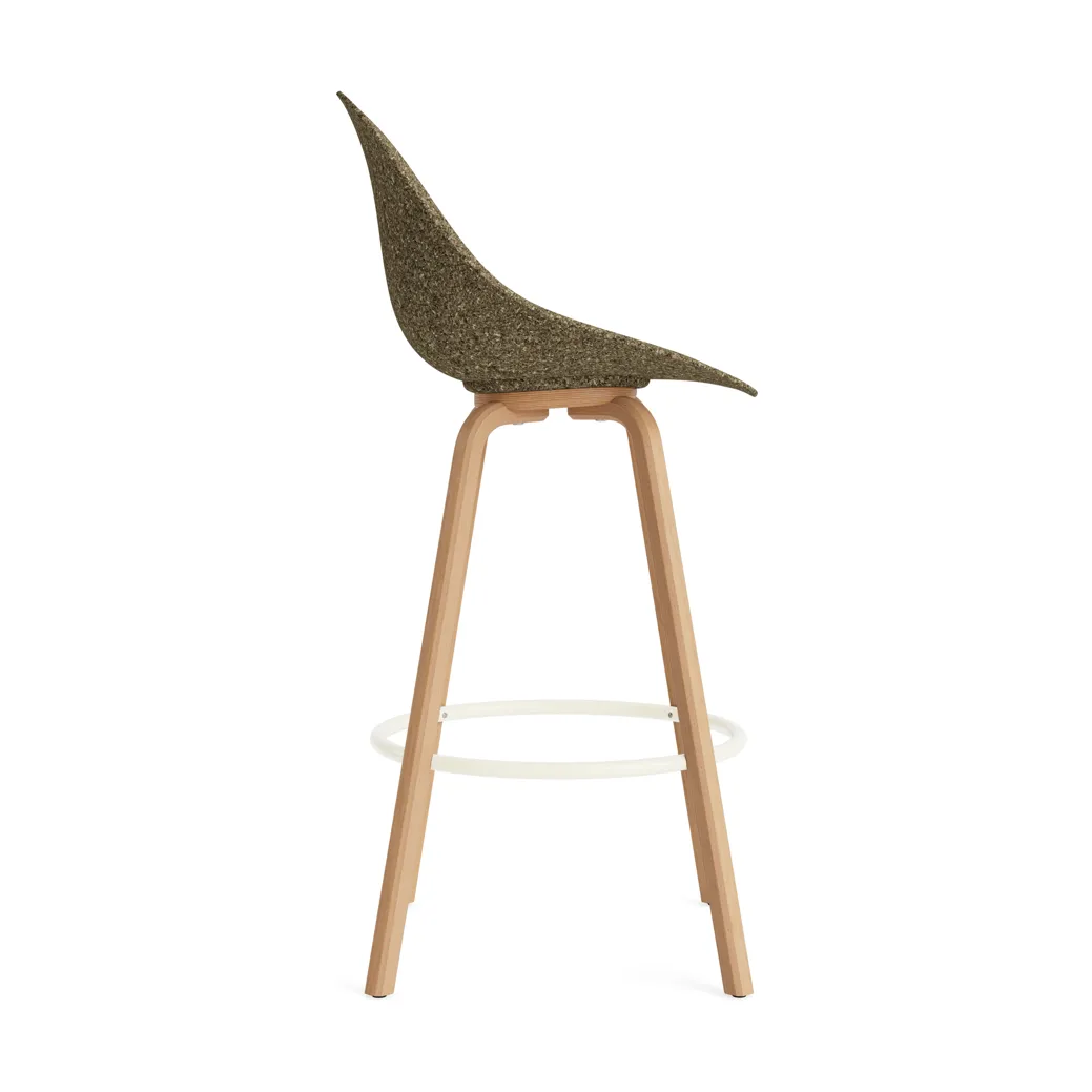 Mat Bar Chair bar stool 75 cm, Seaweed-beech-cream steel Normann Copenhagen