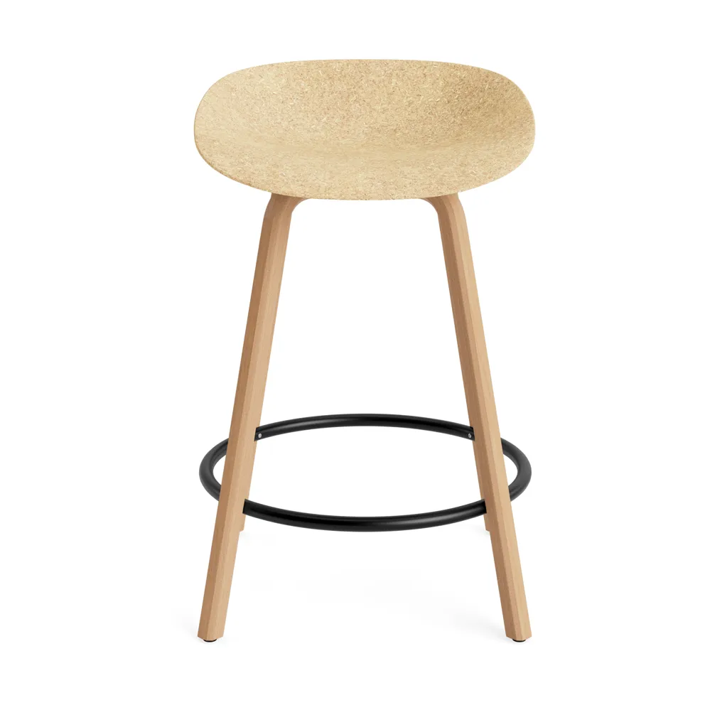 Mat Barstool 65 cm, Hemp-beech-black steel Normann Copenhagen