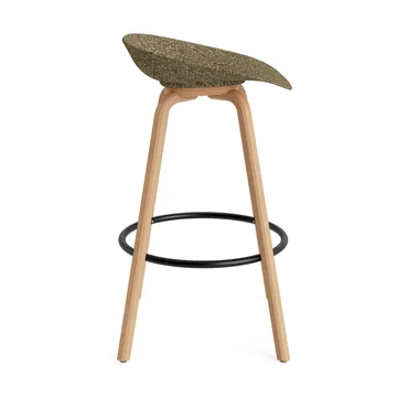 Mat Barstool 65 cm - Seaweed-beech-black steel - Normann Copenhagen