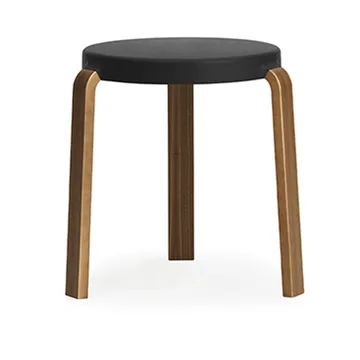 Tap stool - Black, walnut legs - Normann Copenhagen
