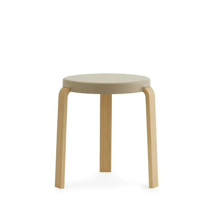 Tap stool - Sand, oak legs - Normann Copenhagen