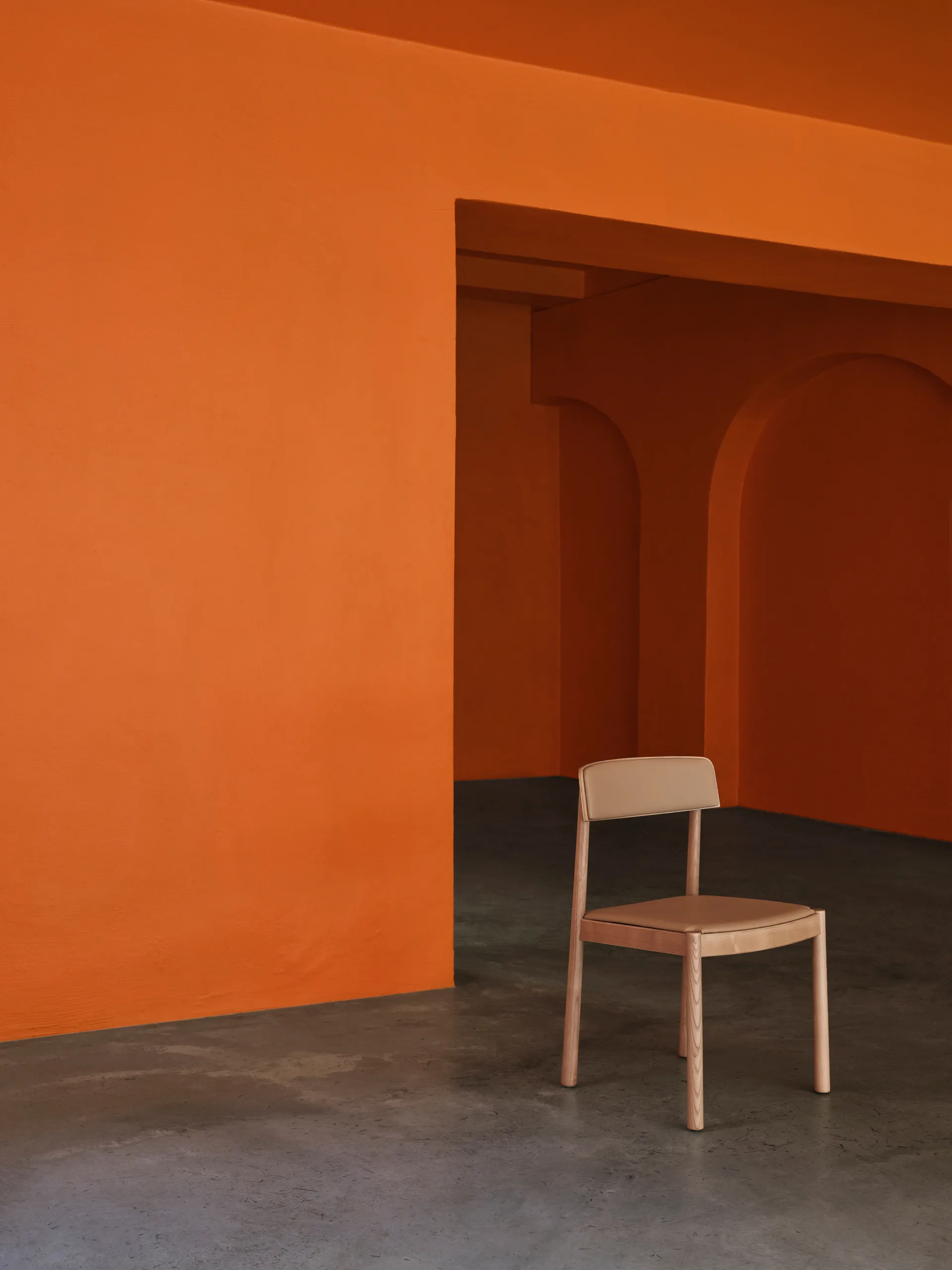 Timb chair with cushion, Tan/ Ultra Leather - Camel Normann Copenhagen