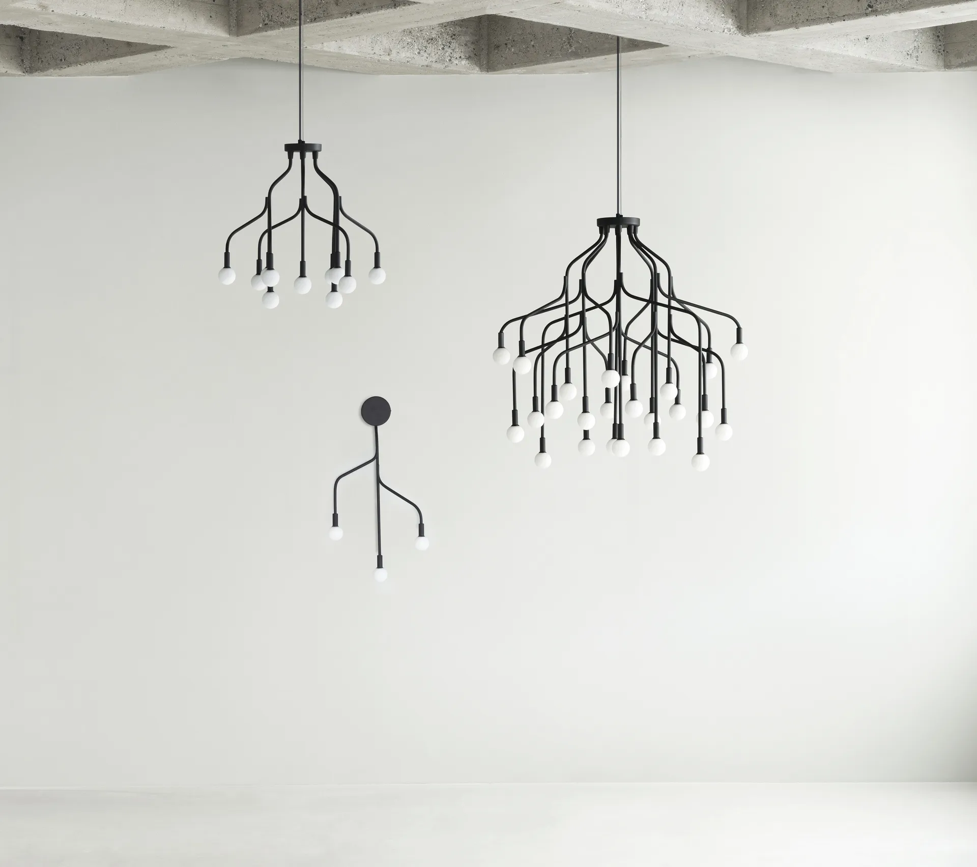 Vekst Ceiling Lamp Large, Black Normann Copenhagen