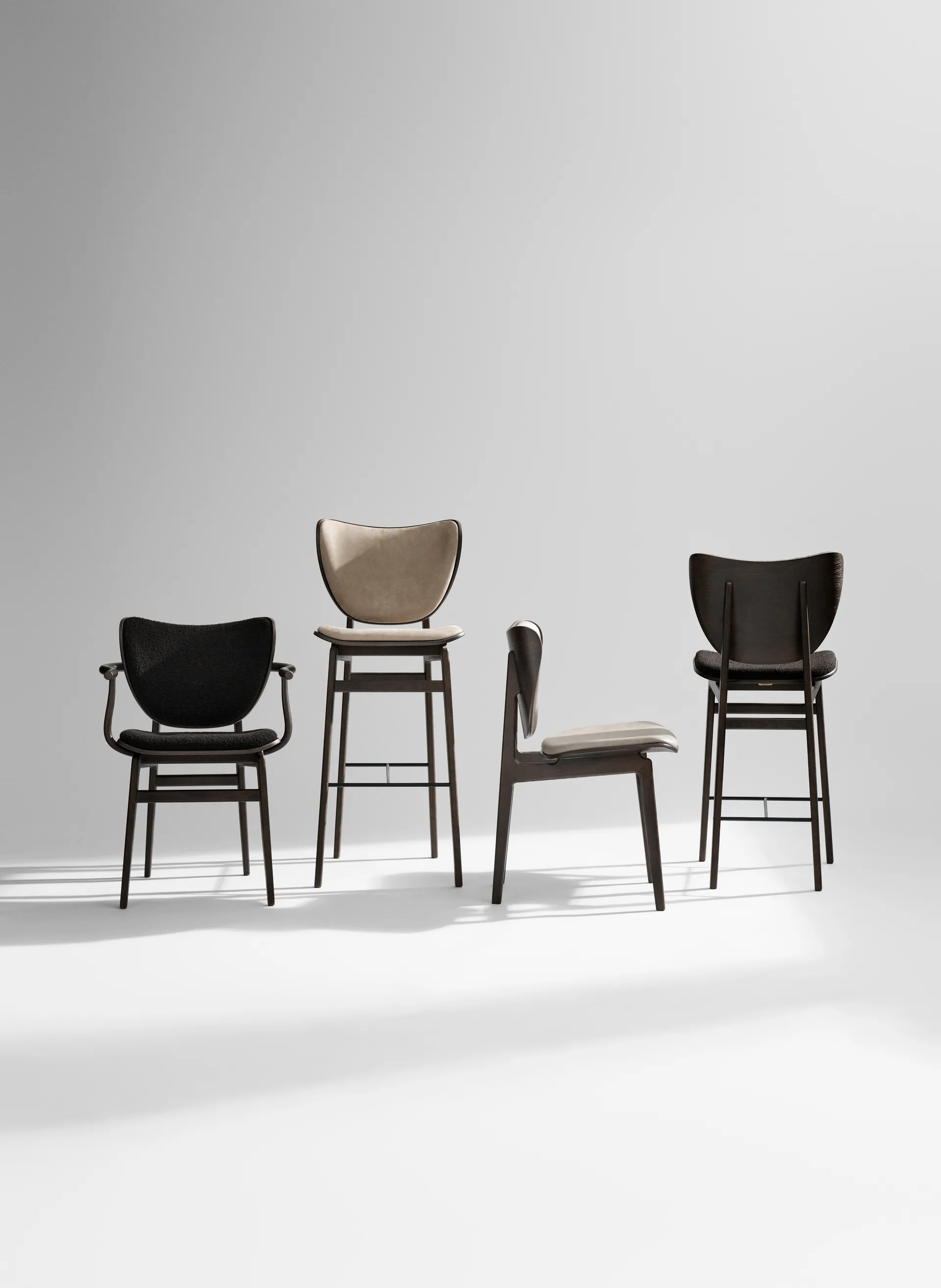 Elephant bar stool, Dark smoked, 75 cm NORR11