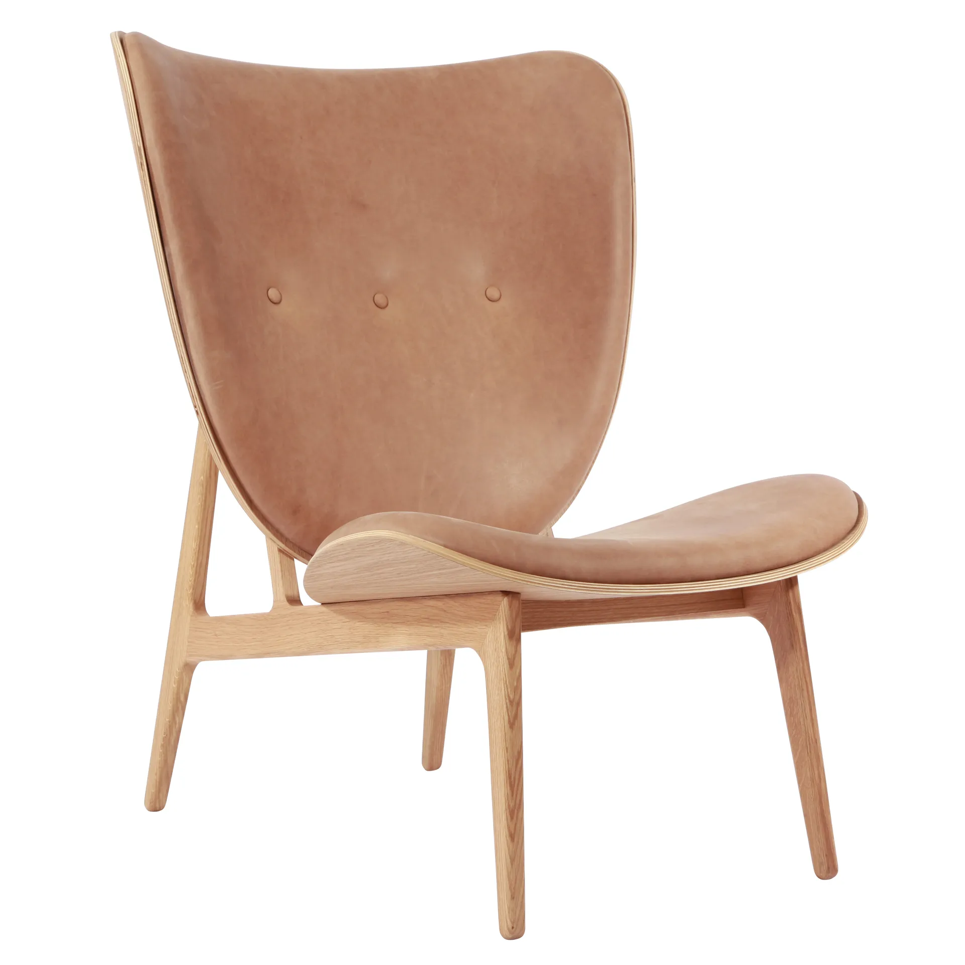 Elephant lounge leather oak, Dunes camel NORR11