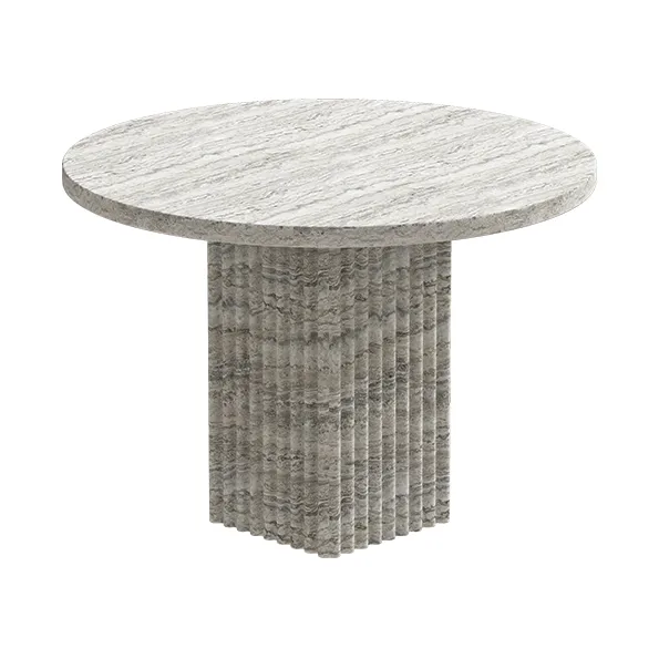 Soho coffee table, Silver travertine, Ø50x35 cm NORR11
