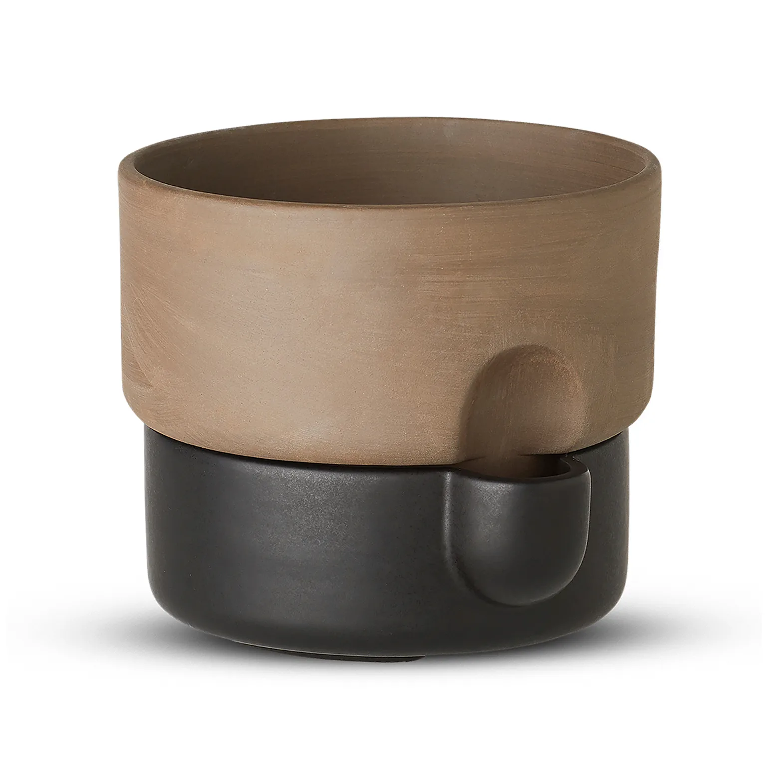 Oasis self-watering flower pot medium Ø20,5 cm, Darkbrown-black Northern