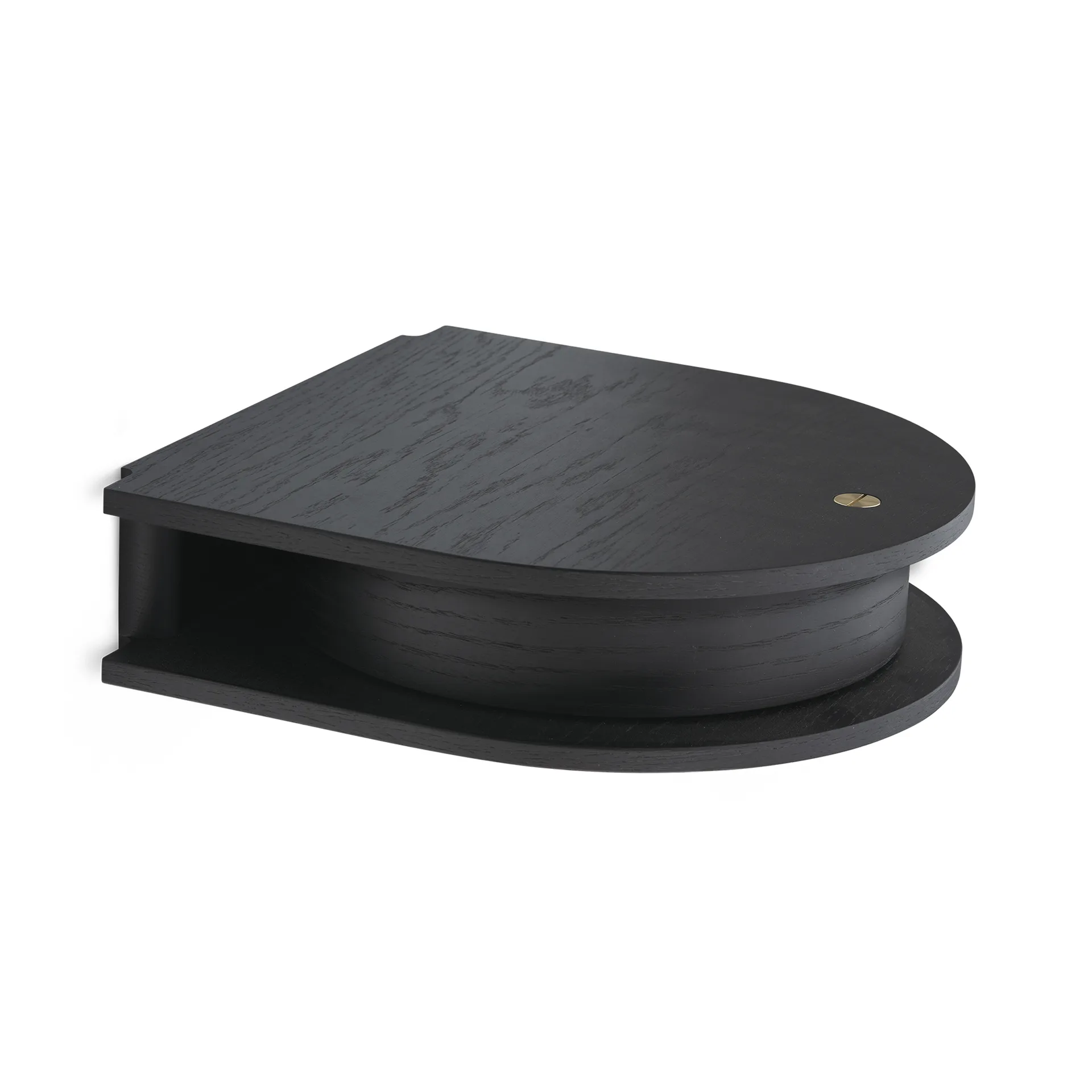 Valet drawer wall-hung small, Black painted oak Northern