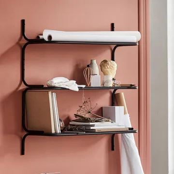 Wired wall shelf - black - Northern