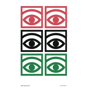 Ögon color poster - 50x70 cm - Olle Eksell