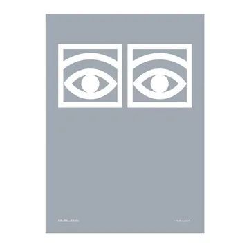 Ögon grey poster - 50x70 cm - Olle Eksell