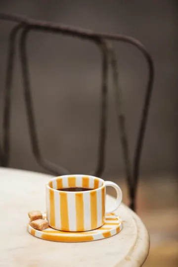 Monica cup with saucer - Yellow - Olsson & Jensen