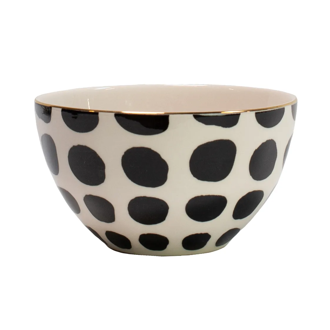 Vigdis bowl, black and white-gold Olsson & Jensen