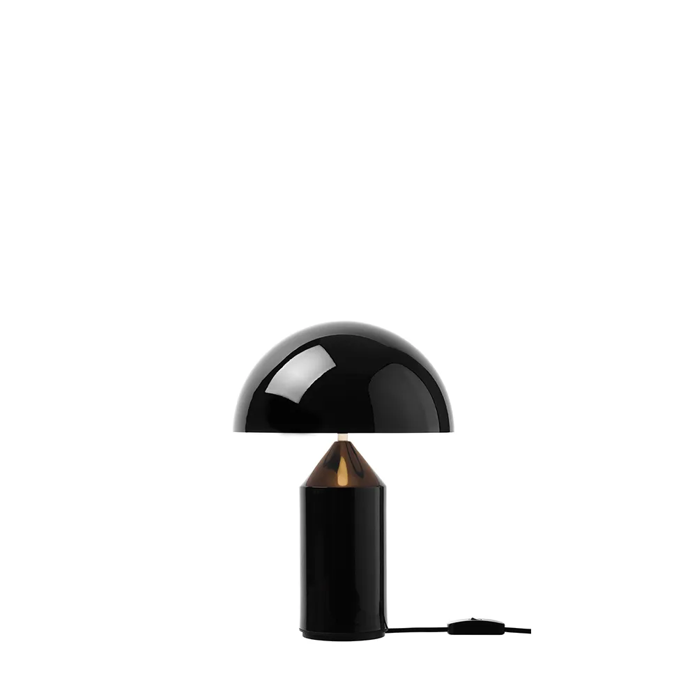 Atollo small 238 table lamp metal, Black Oluce