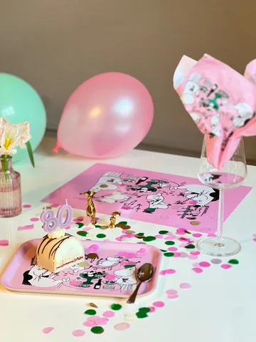 Moomin 80 table mat 27.5x40 cm - Pink - Opto Design