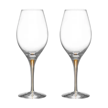 Intermezzo Balance wine glass 44 cl 2-pack - Gold - Orrefors