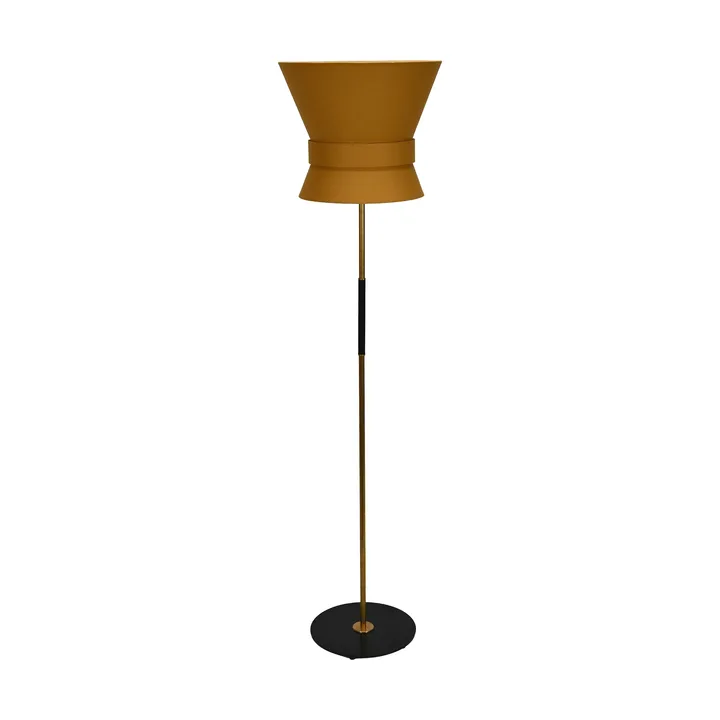 Bow floor lamp - Black-yellow ochre, large 159 cm - Örsjö Belysning