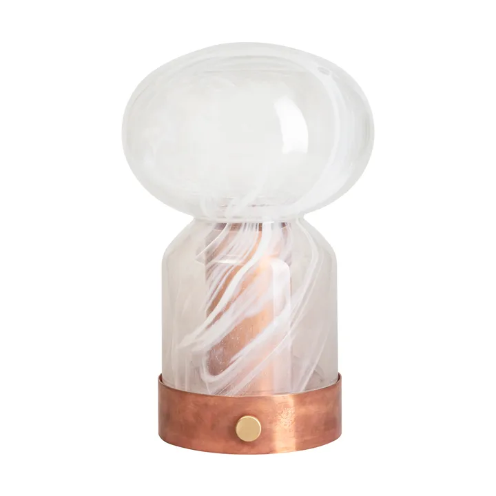 Essence Cloudy portable table lamp - Copper glass - Örsjö Belysning