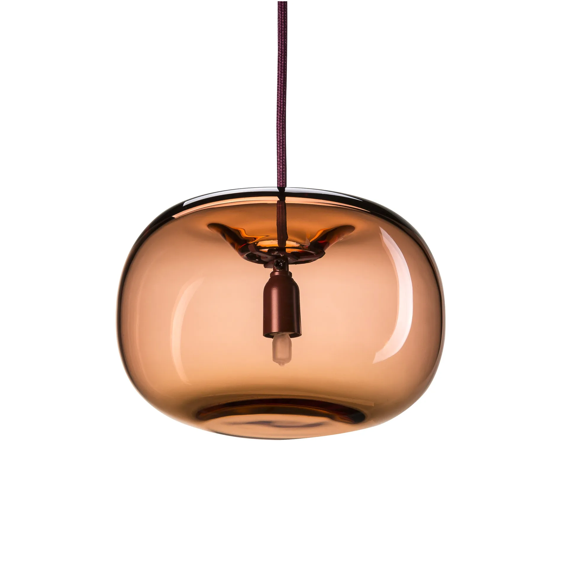 Pebble pendant plump, oxide red-glass Örsjö Belysning