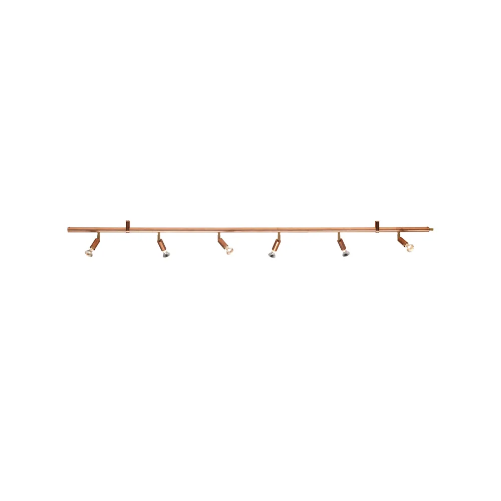 Star 6 wall and ceiling lamp, Copper Örsjö Belysning