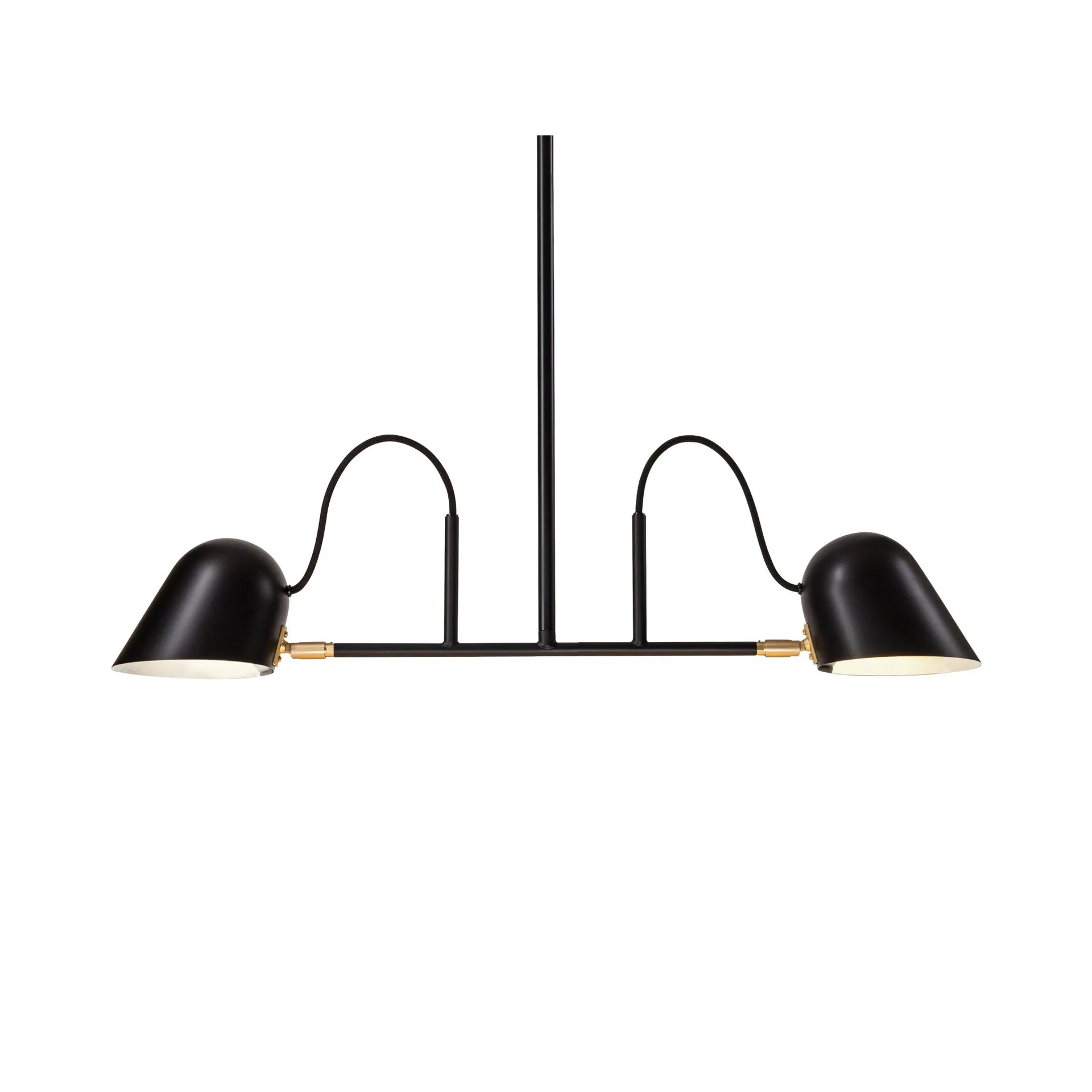 Streck 900 pendant lamp, Black/brass, fixed mounting Örsjö Belysning