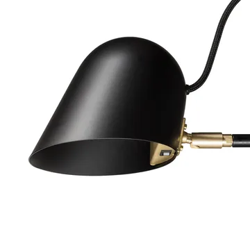 Streck floor lamp - Black, black textile cord - Örsjö Belysning
