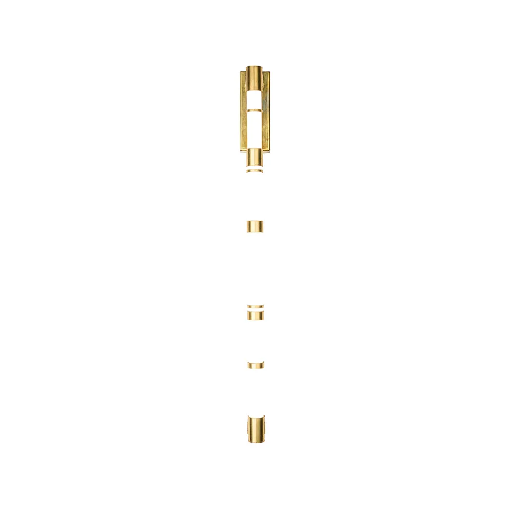Stripe wall lamp, Raw brass/opal white Örsjö Belysning