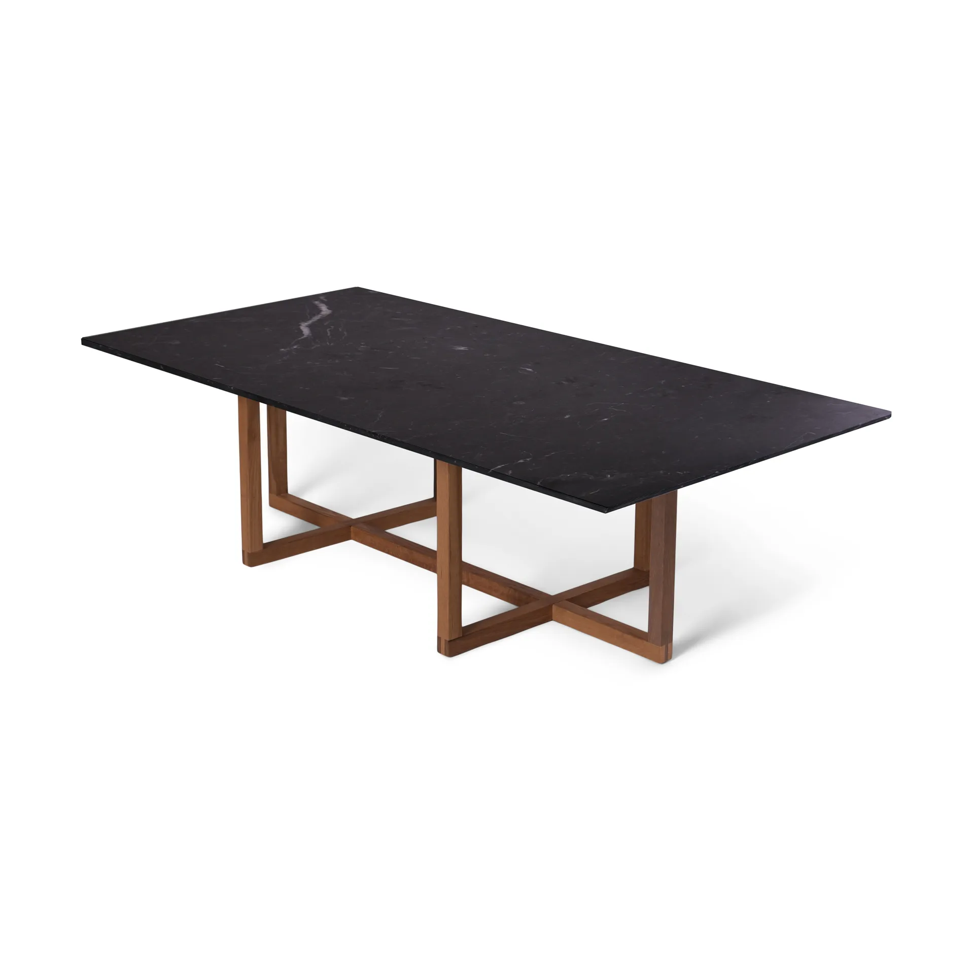 Ninety coffee table 60x120 cm, smoked oak base, Black marble OX Denmarq