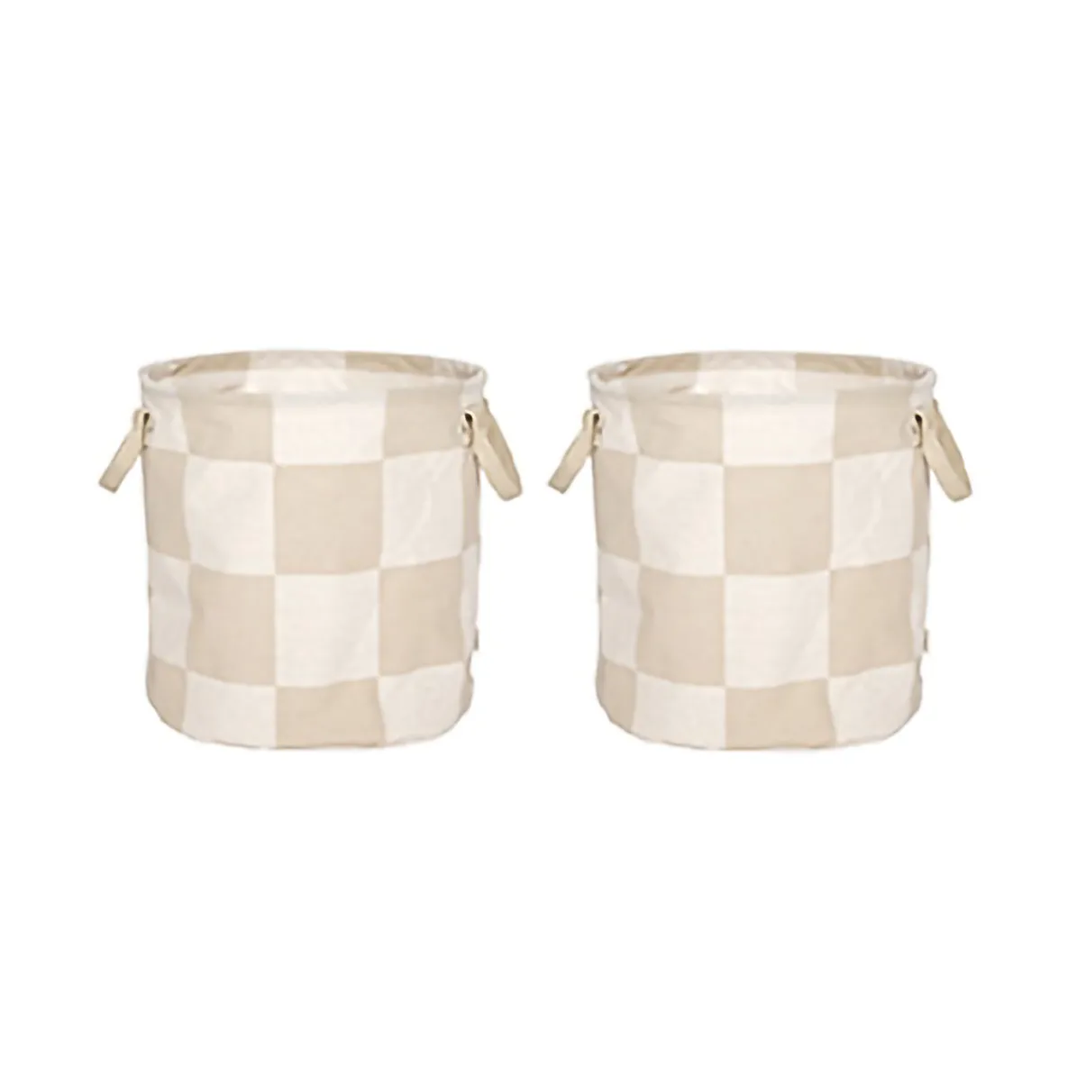 Chess storage baskets medium 2-pack, Clay-offwhite OYOY