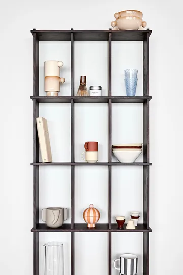 Grid shelf large 15x58 cm - Dark - OYOY