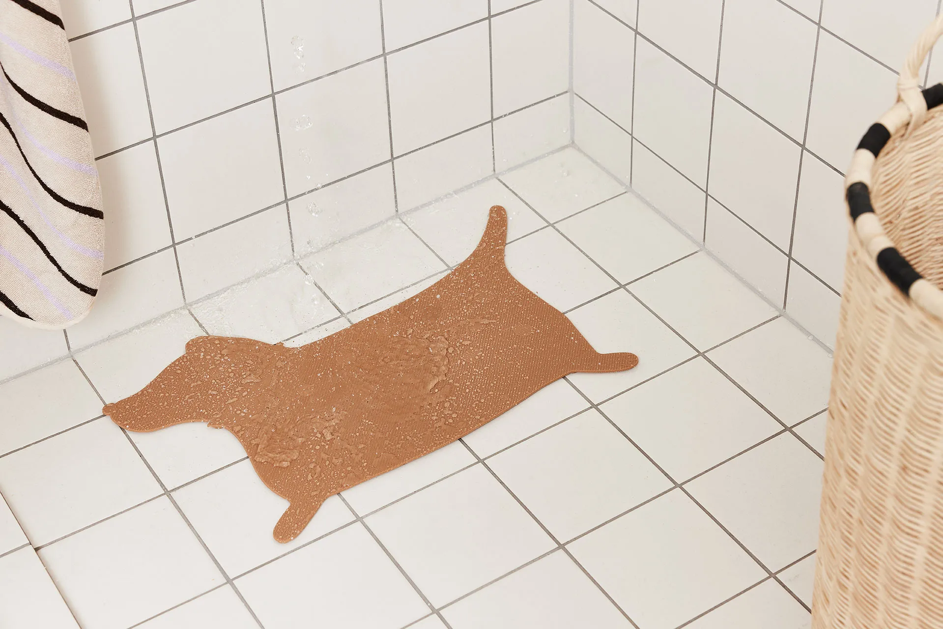 Hunsi Dog bath mat, Camel OYOY