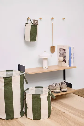 Kara storage basket small Ø18x22 cm 2-pack - Dark Green - OYOY