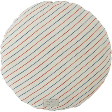 Kyoto cushion Ø48 cm - Blue-red - OYOY