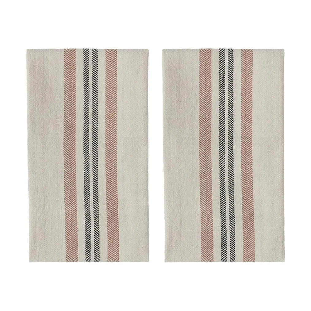 Linu kitchen towel 2-pack, Caramel OYOY