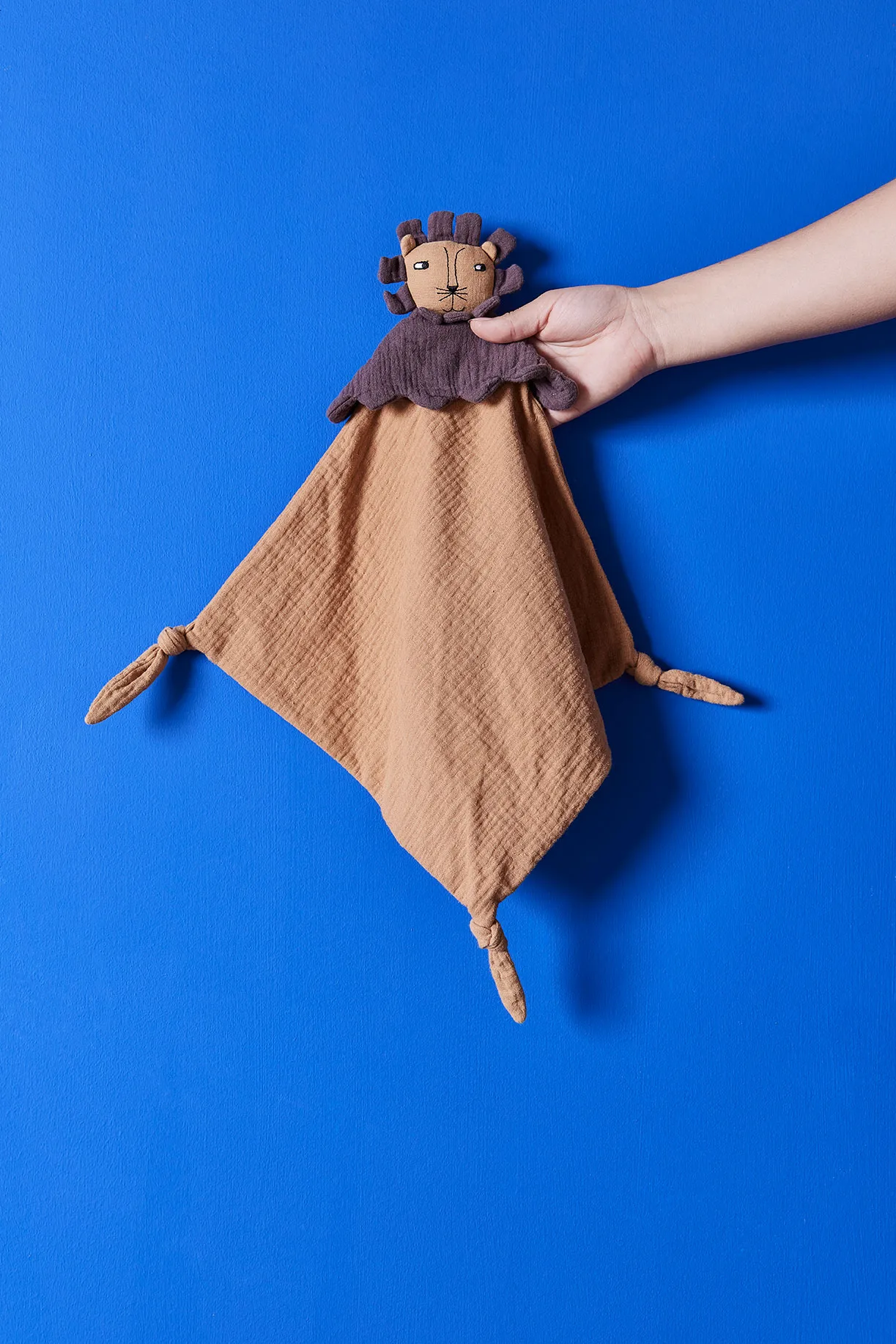 Lobo Lion baby blanket 40x40 cm, Caramel OYOY