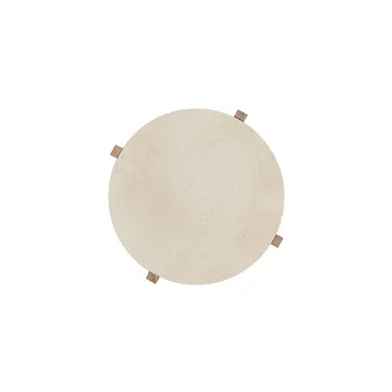 Lune marble coffee table Ø50 cm - Natural-white - OYOY