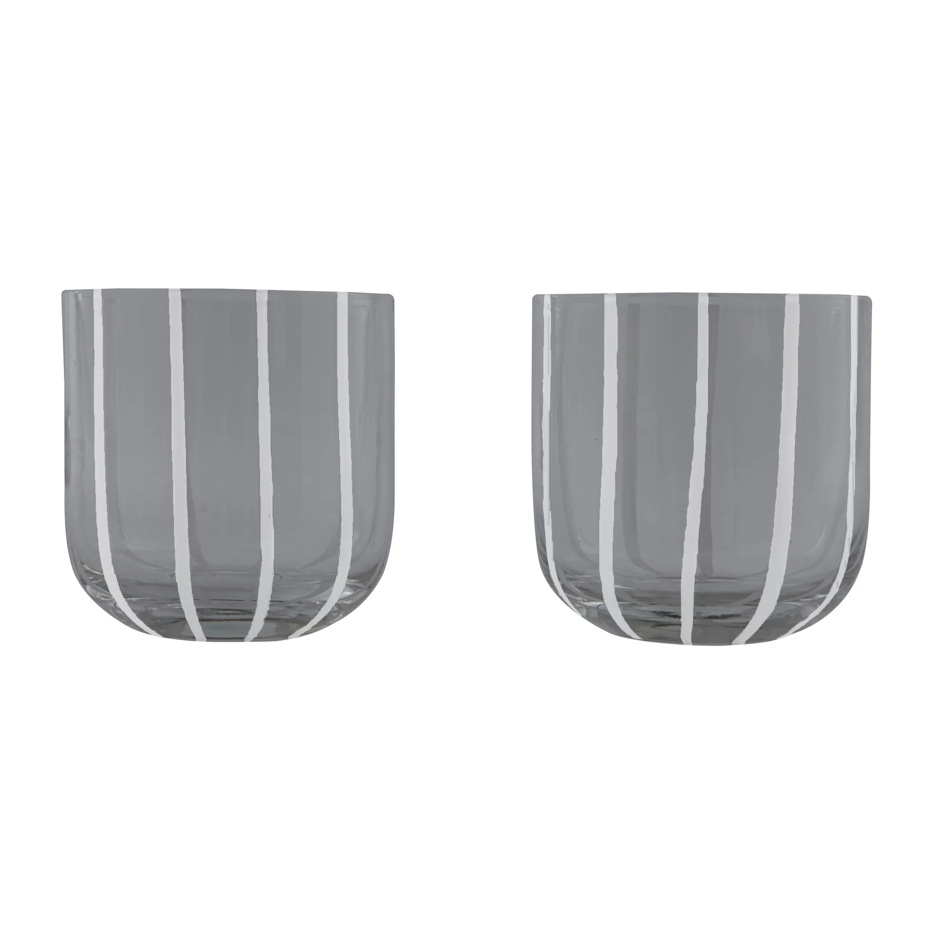 Mizu drinking glass 2-pack, Grey-white OYOY