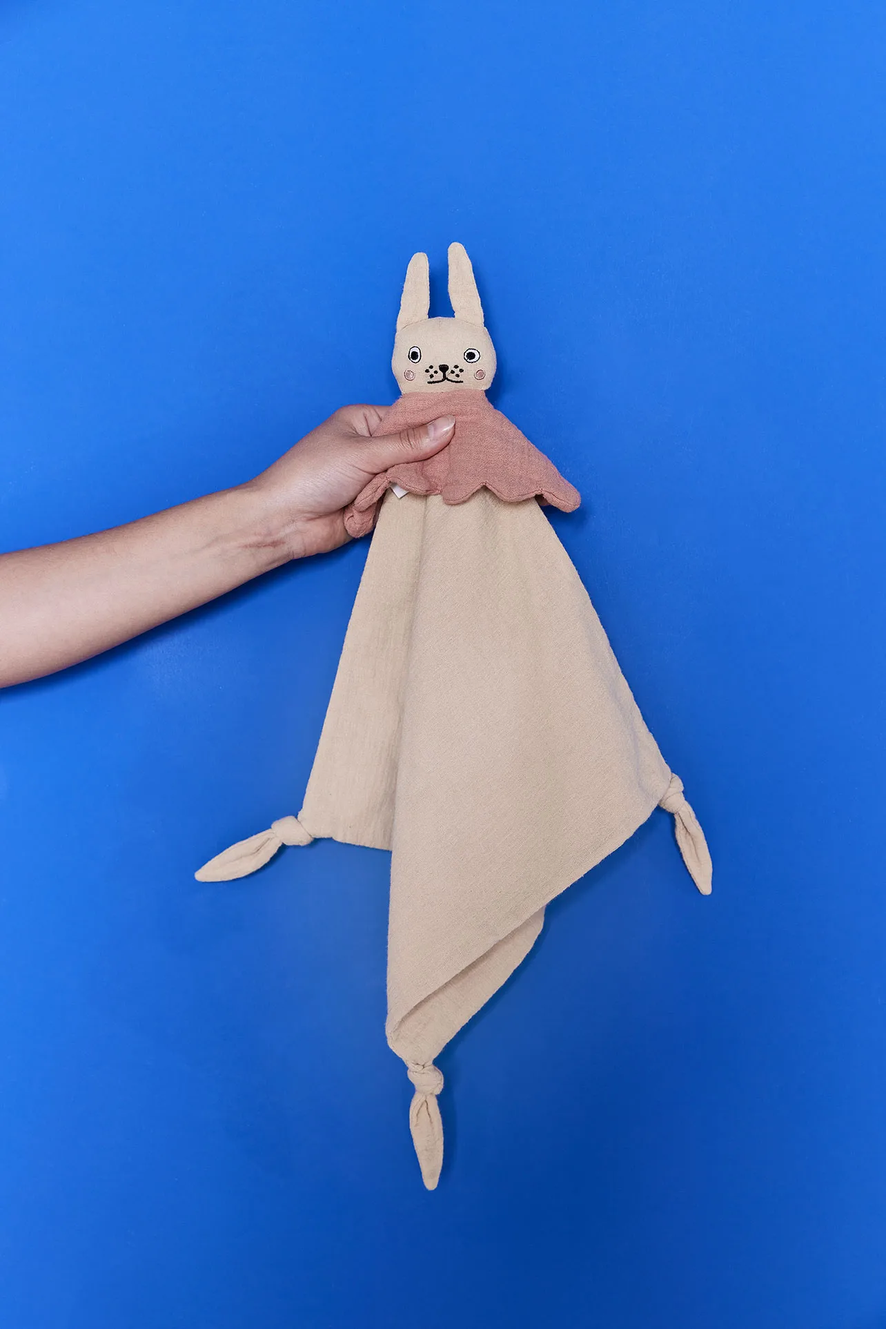 Ninka Rabbit baby blanket 40x40 cm, Beige OYOY