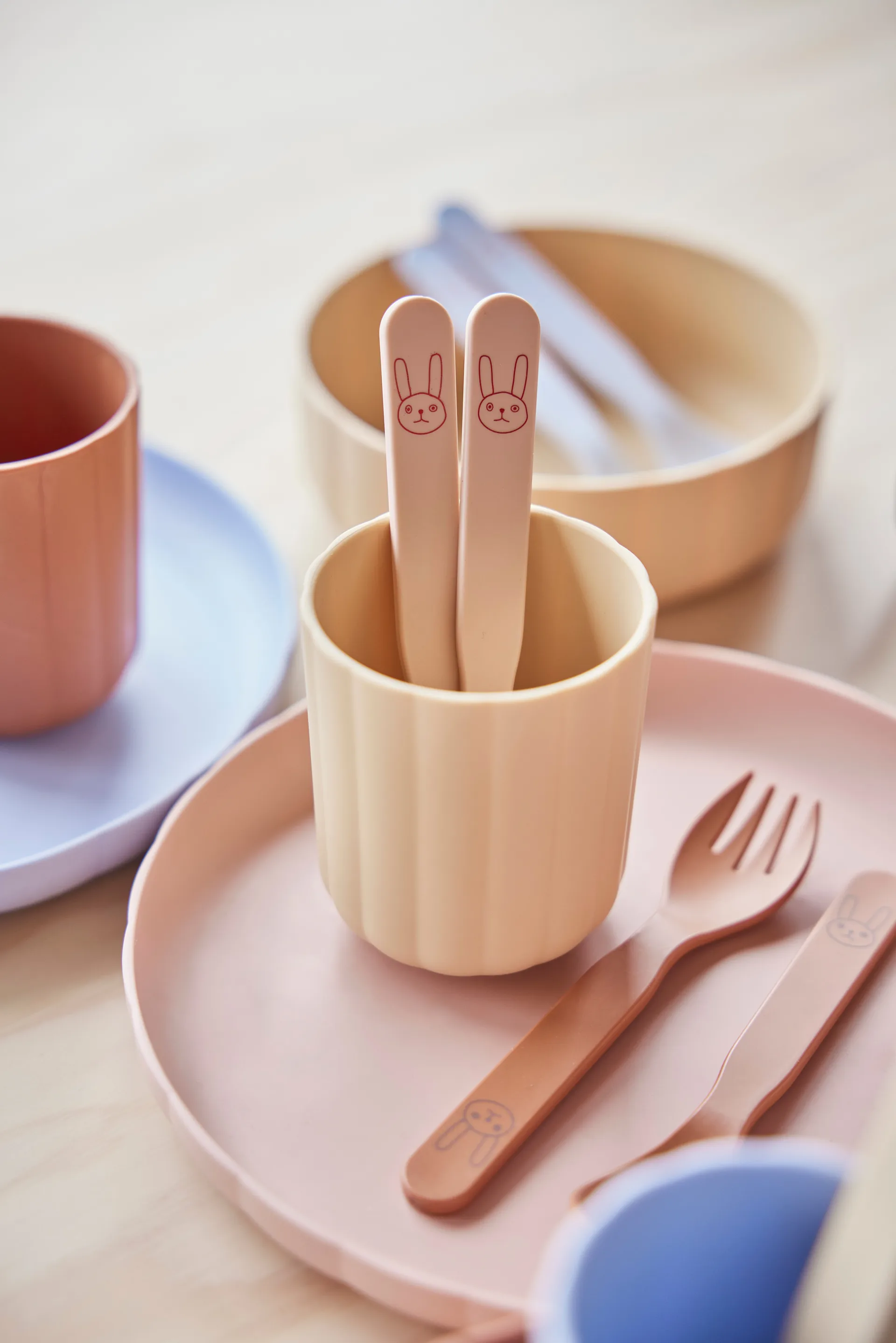 Pullo cup 2-pack, Taupe-vanilla OYOY