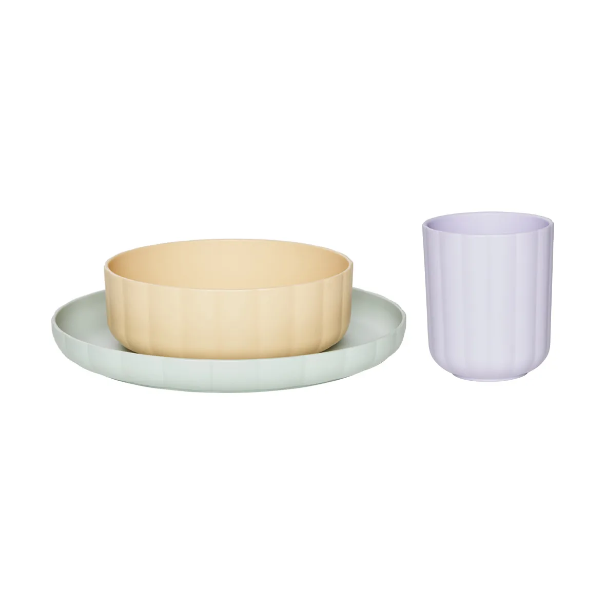 Pullo serving set 3 parts, Pale mint-vanilla-lavender OYOY